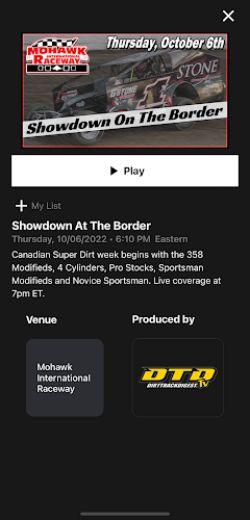 Schermata Dirt Track Digest TV 2