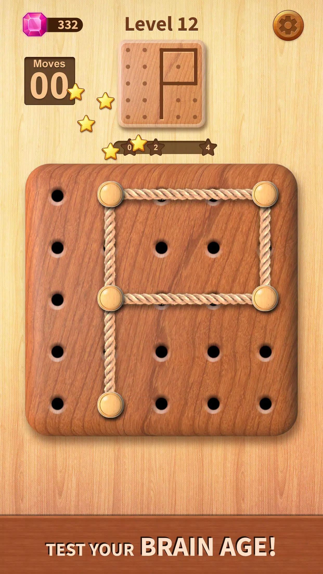 Rope Puzzle: Wooden Rope Games Captura de pantalla 1
