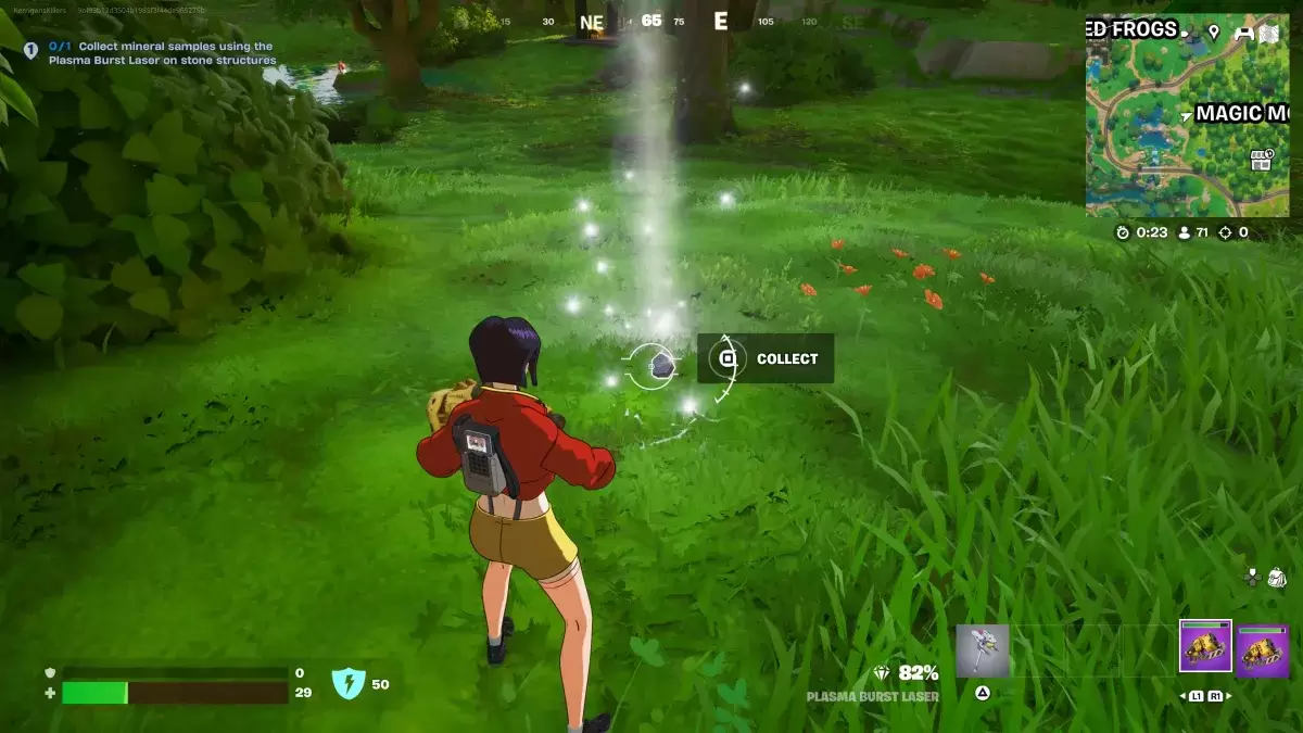 Guide to collecting mineral samples using Plasma Burst Laser in Fortnite