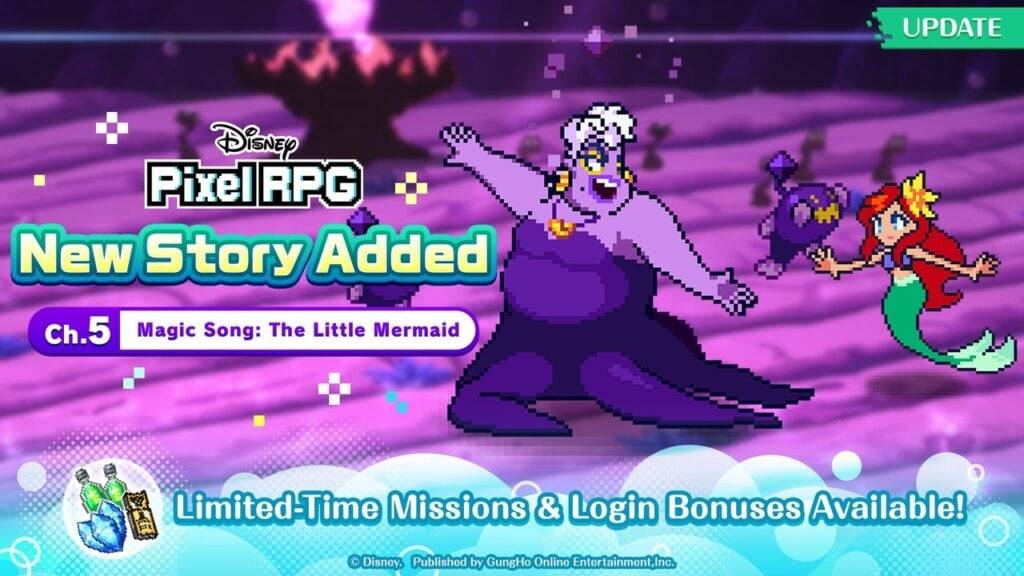 Ariel和Ursula加入迪士尼像素RPG