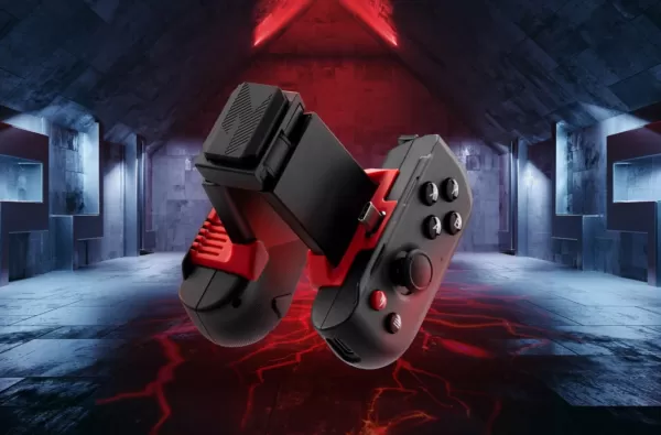 De Acer Nitro -gamingcontroller NGR400 in zijn gevouwen vorm