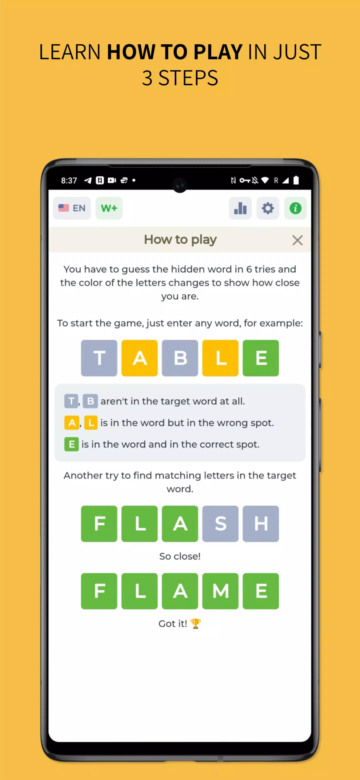 Wordy - Word Puzzle Game Capture d'écran 1