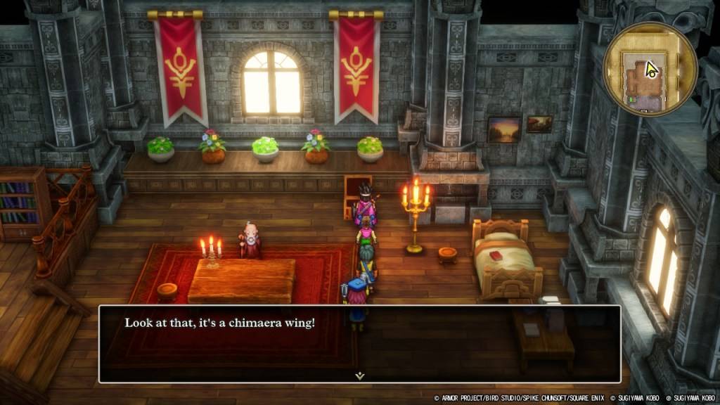 Ang bayani ay nakakakuha ng isang boomerang sa Dragon Quest III: HD-2D remake.