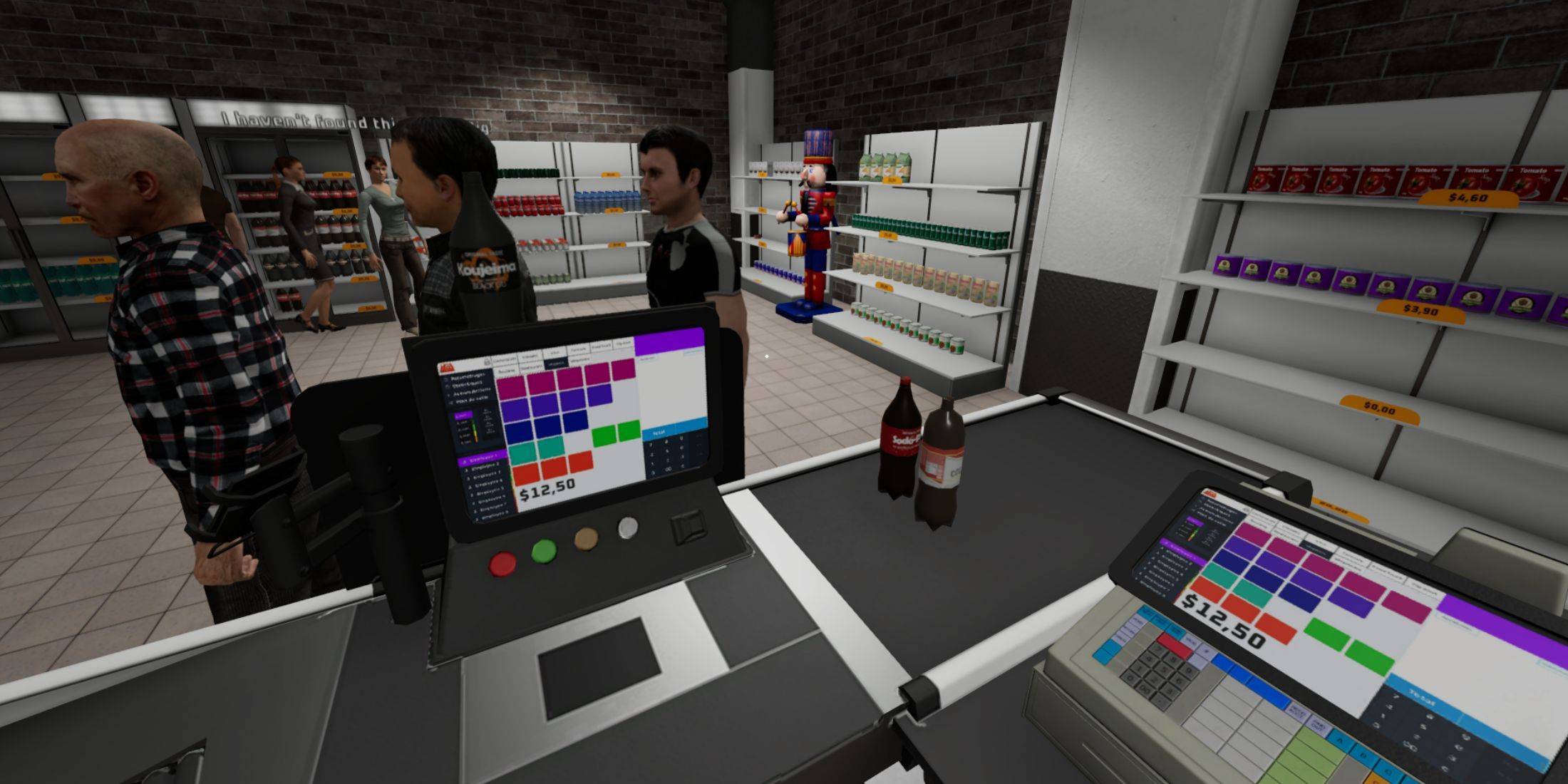 Busy Supermarket Scene