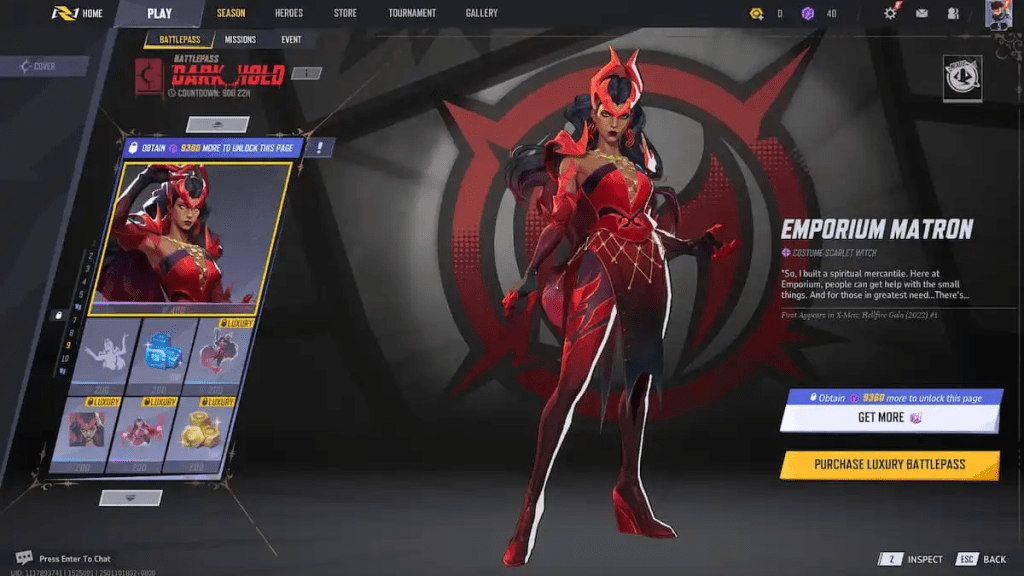 Scarlet Witch trong da matron của cô ấy