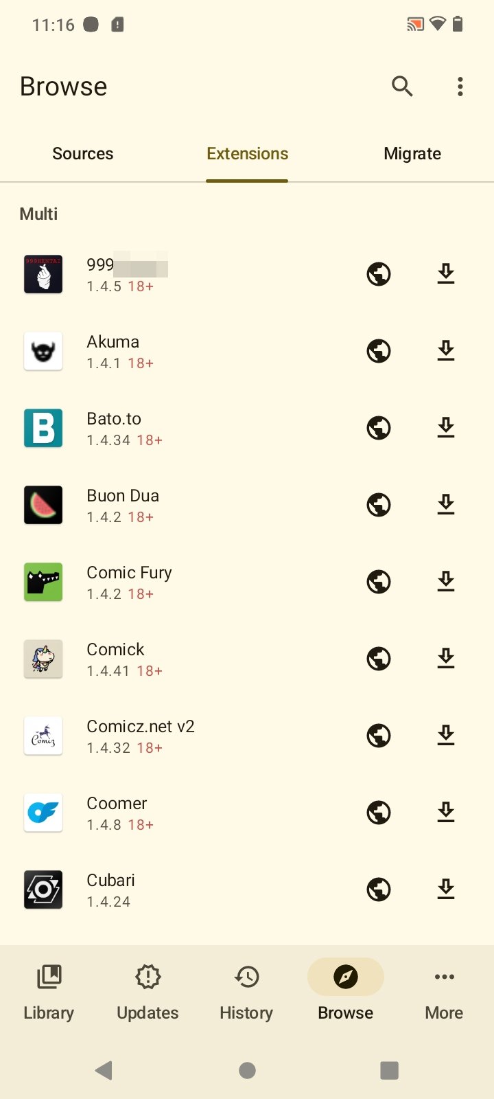 Mihon Captura de tela 1