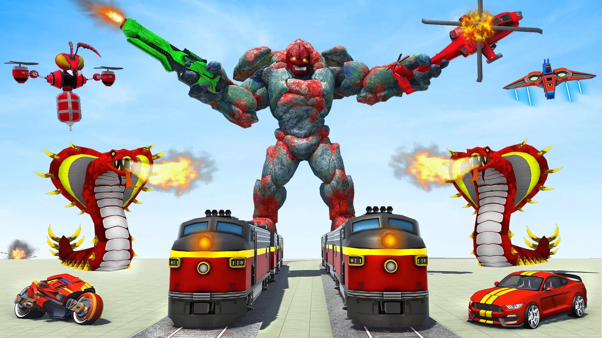 Snake Robot Game - Stone Robot Captura de pantalla 3