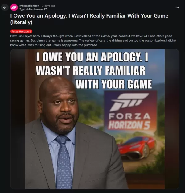 《极限竞速：地平线5》PS5版发布呼声高涨