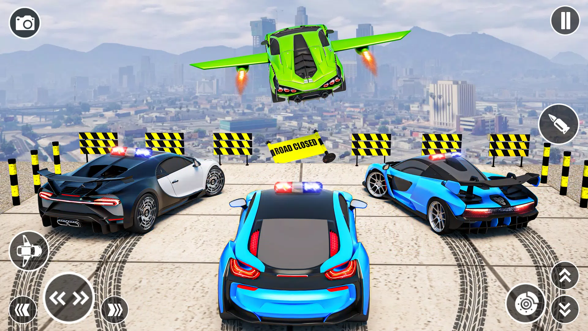Flying Car Robot Shooting Game Captura de tela 1