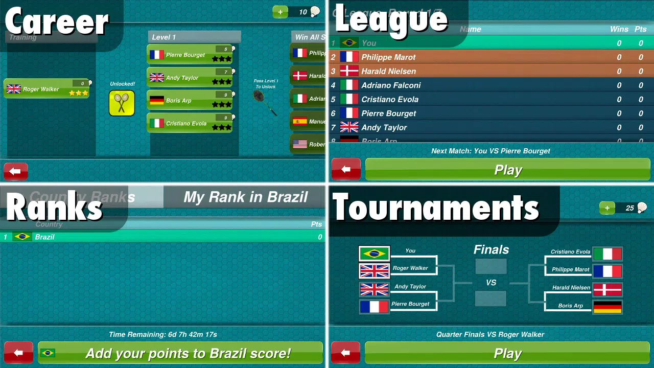Badminton 3D Captura de pantalla 1