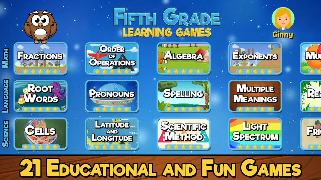 Fifth Grade Learning Games Captura de pantalla 2