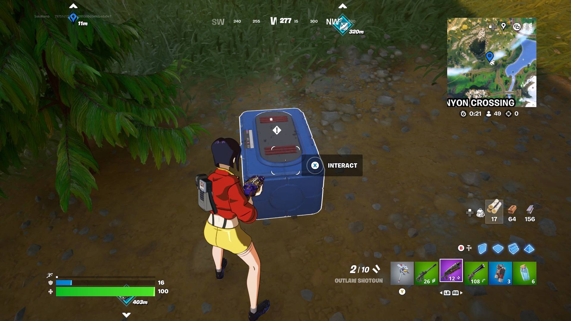 Fortnite 6 장 : 장비 센서 배낭, 신비한 에너지 서명을 스캔