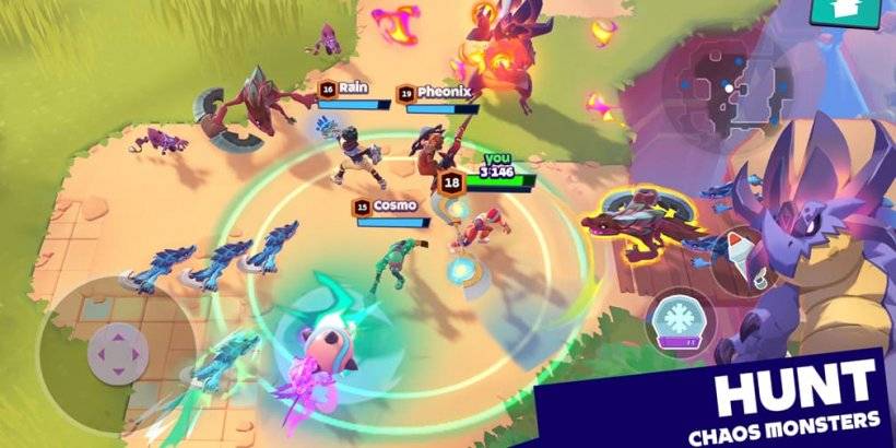 Mo.co Gameplay ၏ screenshots များသည် Monsters Monsters ရောင်စုံဇာတ်ကောင်များကိုပြသသည်