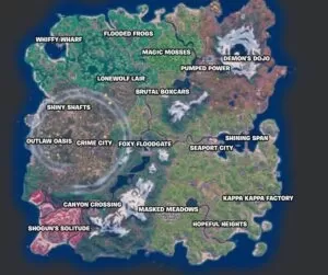 Fortnite移动地图指南：位置，NPC，产卵