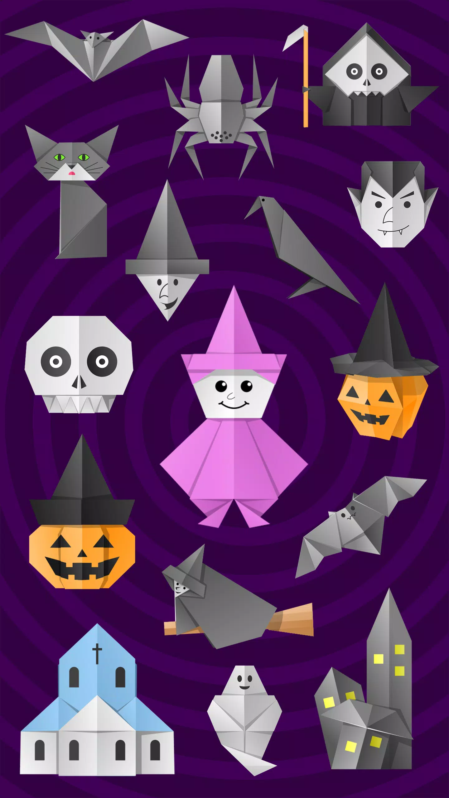 Origami Halloween Captura de tela 0