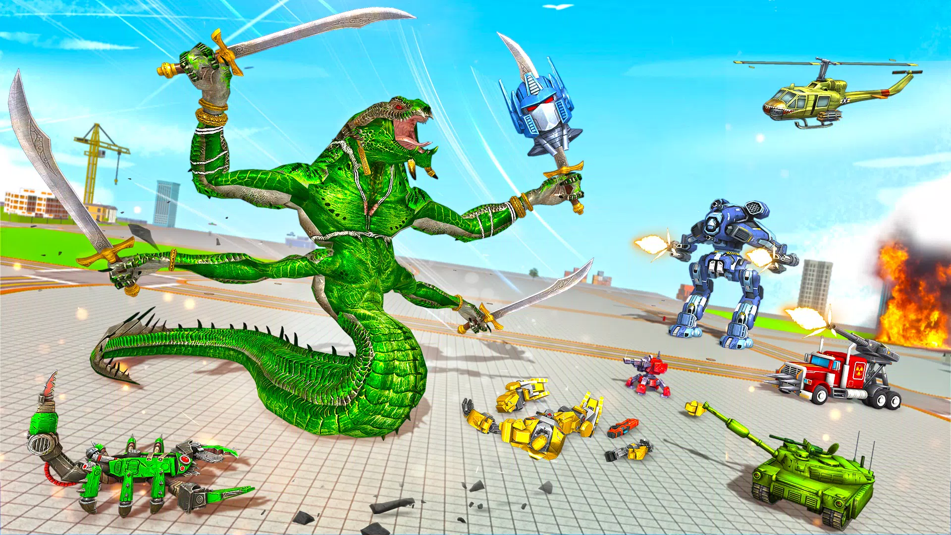 Snake Robot Game - Stone Robot Captura de pantalla 1