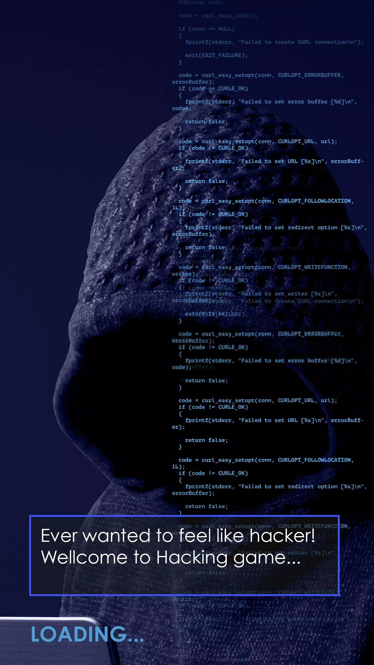 Cyber Hacker Bot Hacking Game Capture d'écran 0