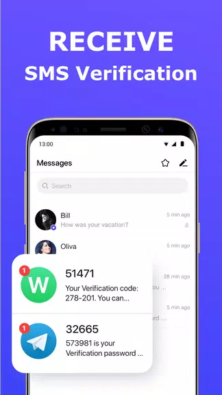 TalkU: 미국 전화번호, SMS 통화 스크린샷 1