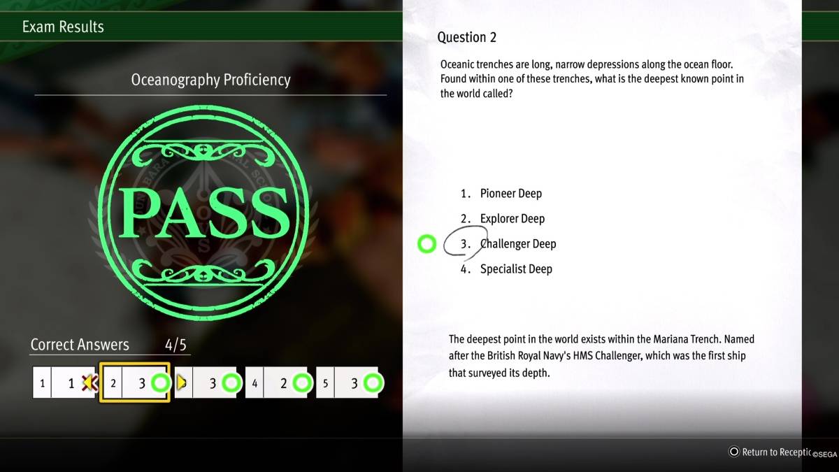 Oceanography Proficiency Answer Example