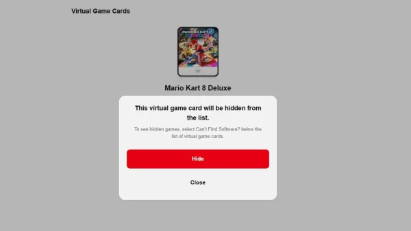 Nintendo Lance la Fonction de Confidentialité des Cartes de Jeu Virtuelles