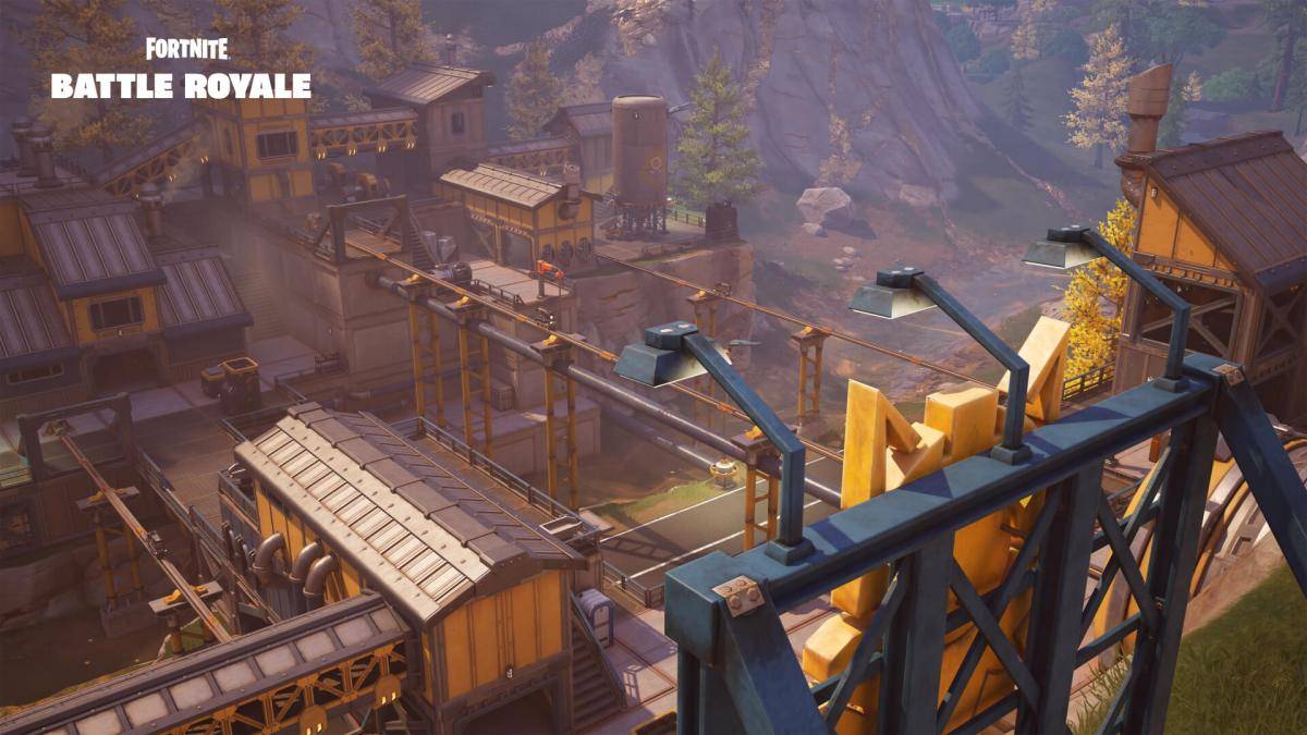 Fortnite第6章,第2季的閃亮軸,作為有關淘金熱的文章的一部分。
