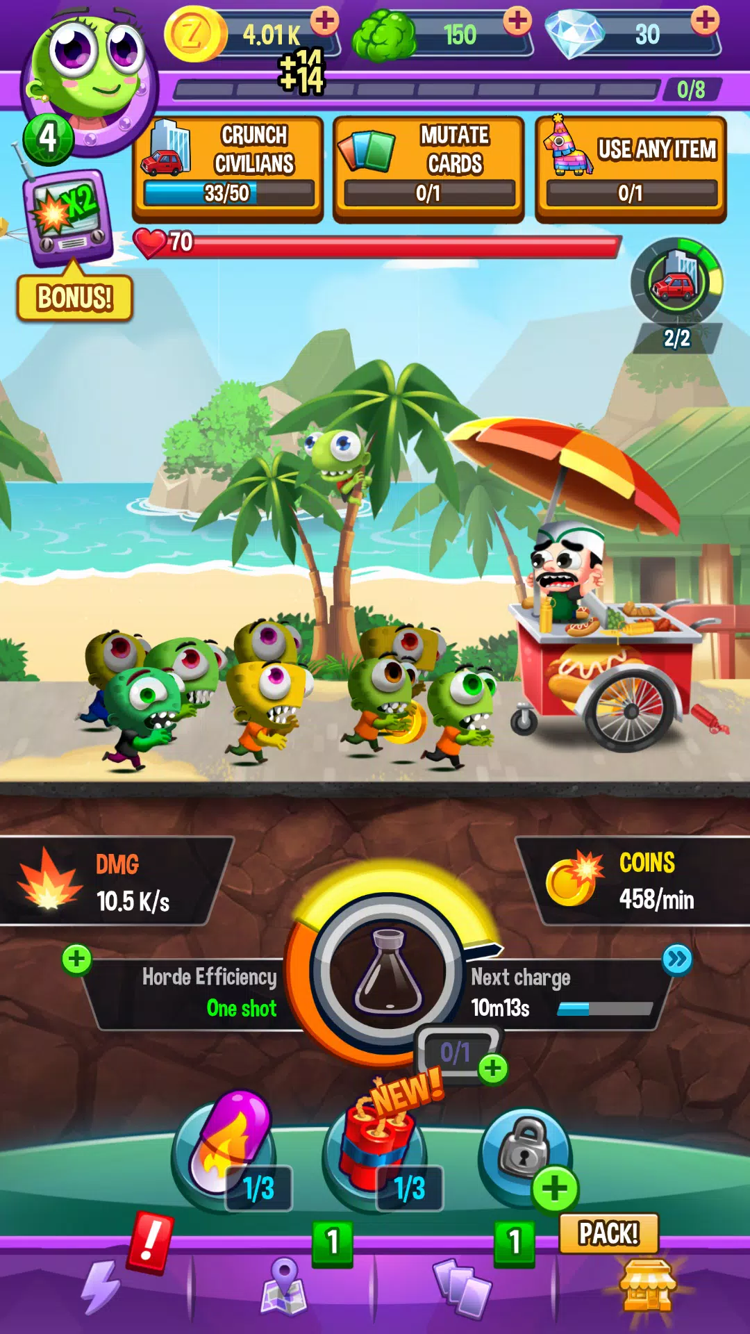 Idle Rush : Zombie Tsunami應用截圖第0張