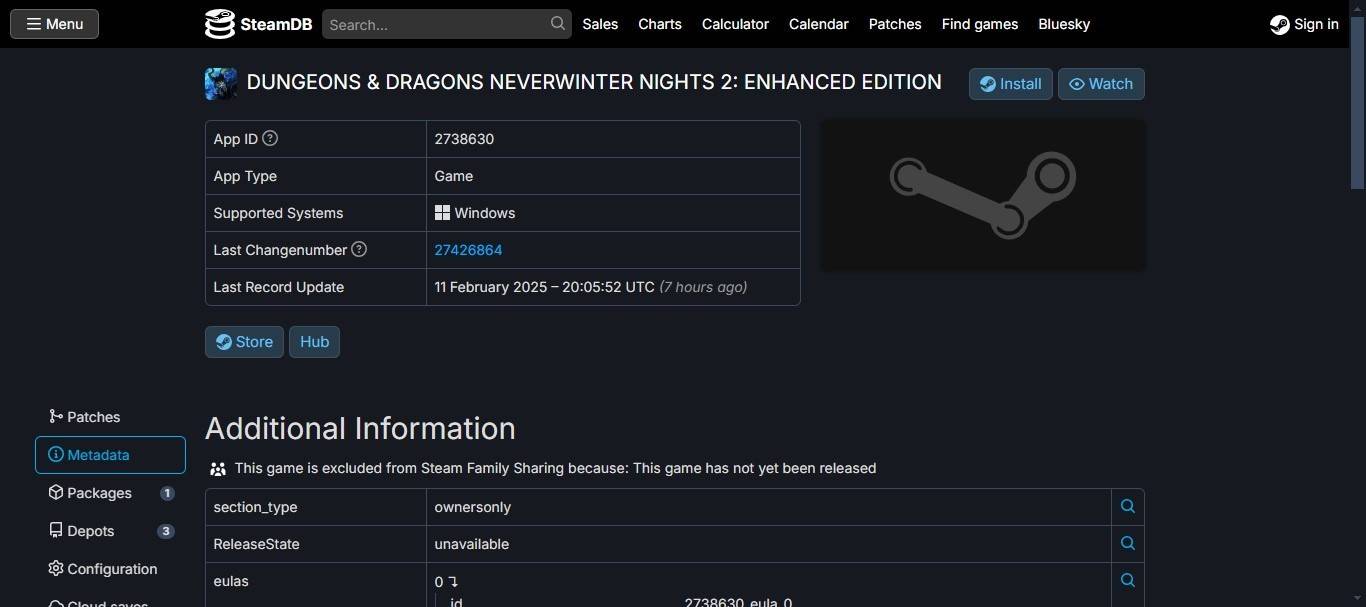 Veri madencileri Neverwinter Nights 2 Remaster'ın buhar sayfasını buldu