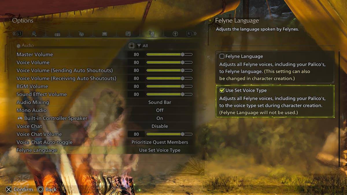 Monster Hunter Wilds Palico语言设置