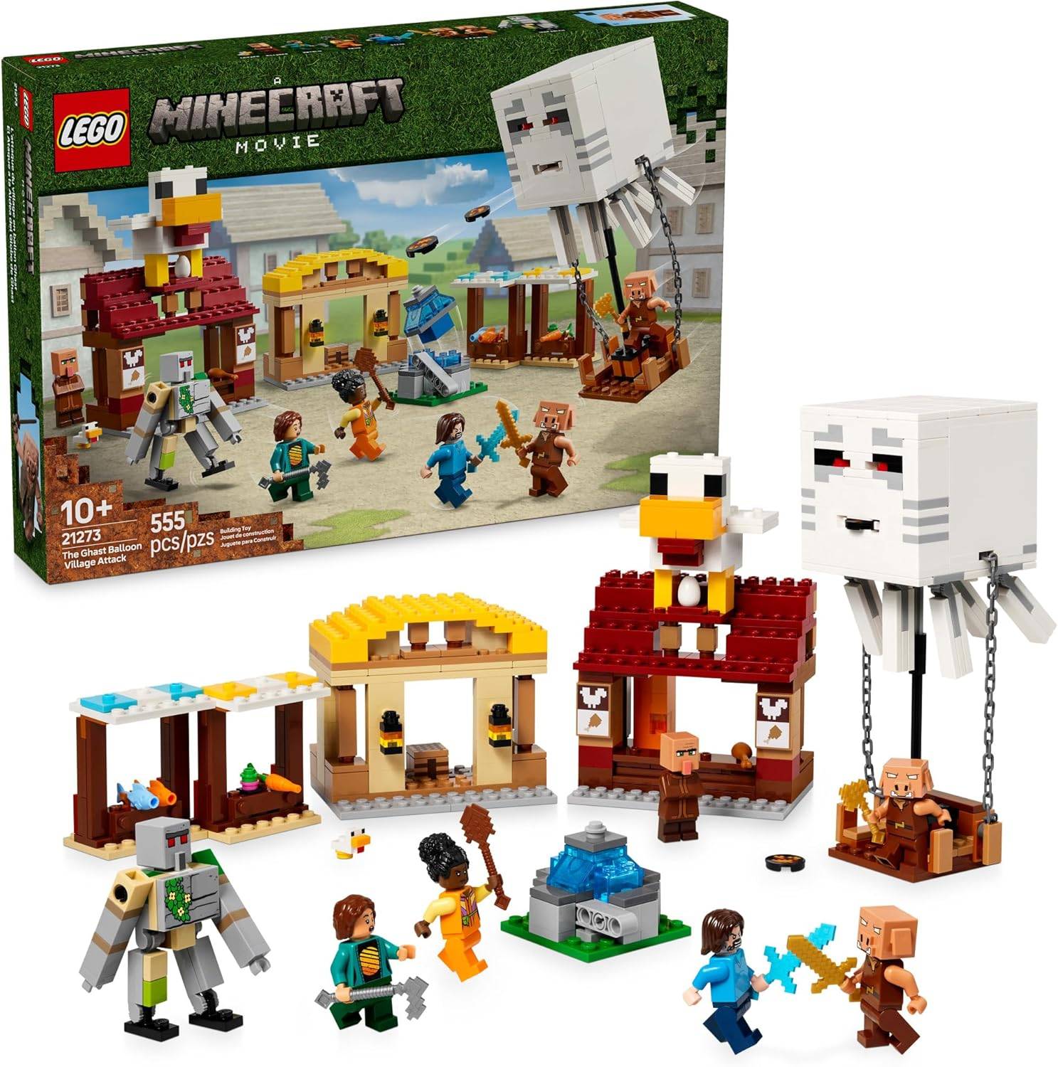 LEGO Minecraft The Ghast Balloon Village Attack