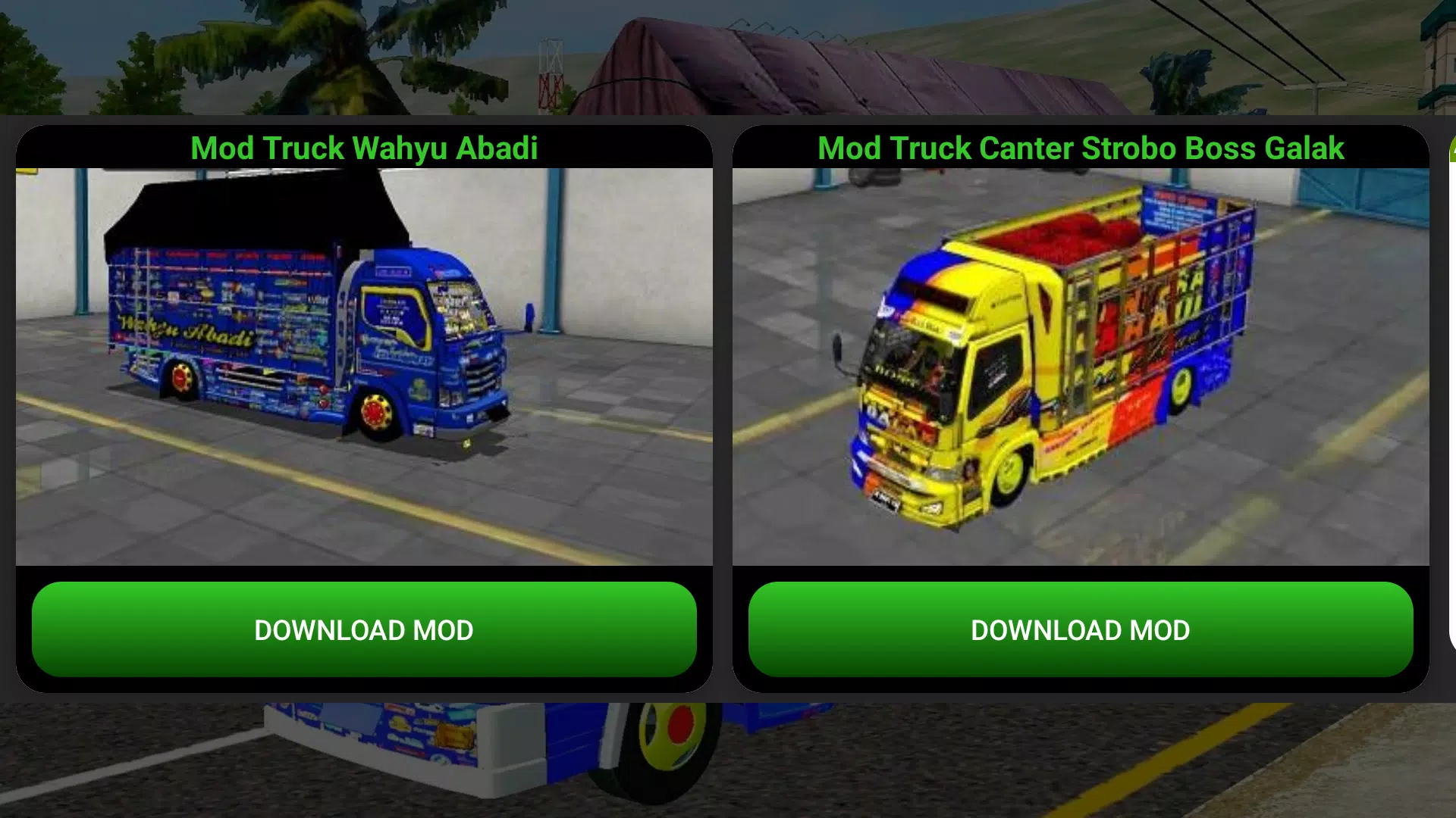 Mod Truck Wahyu Abadi Bussid Capture d'écran 1