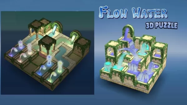 Teka -teki 3D Baru: Putar, Sambungkan, Air Aliran