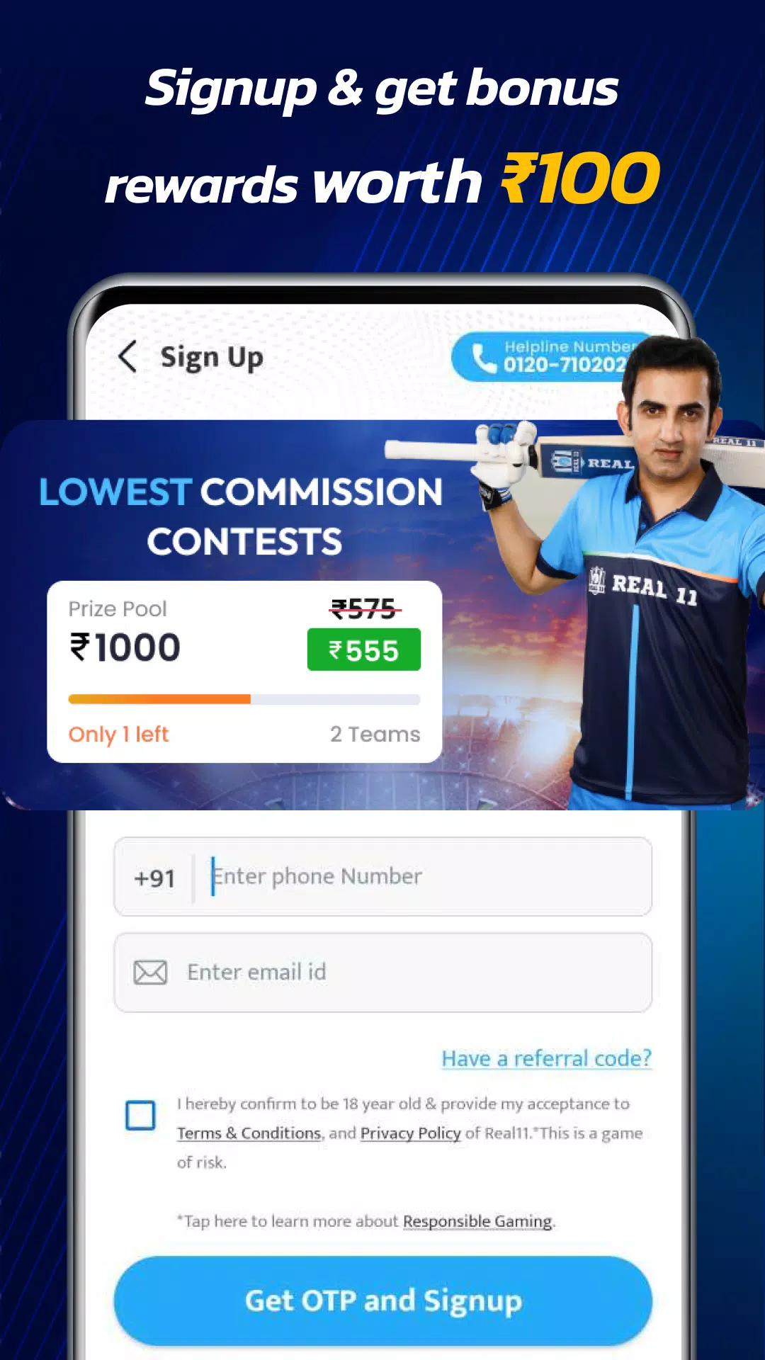 Real11: Play Fantasy Cricket Captura de tela 2