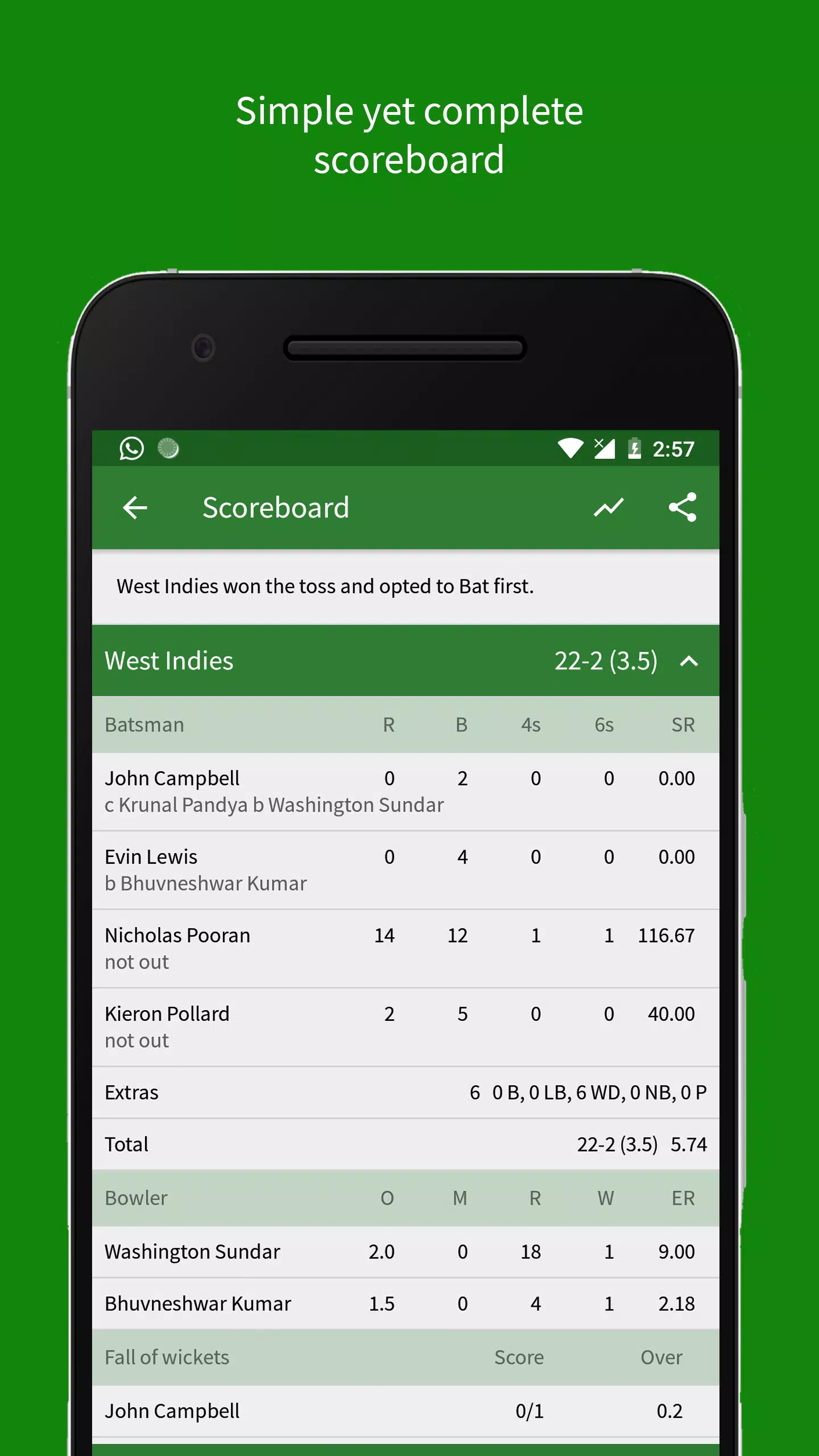 Cricket Scorer应用截图第2张