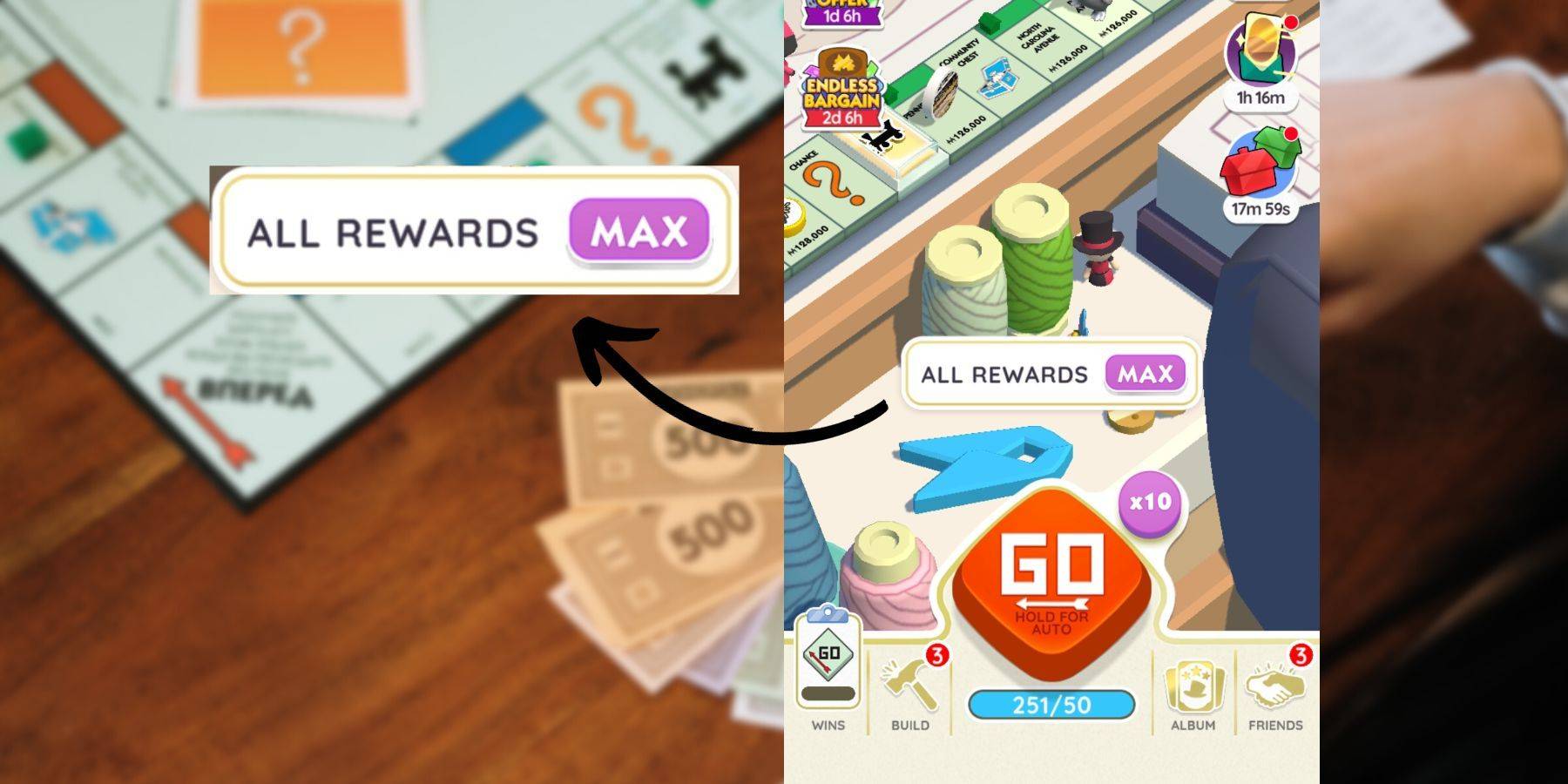 Monopoly Go multiplier screenshot