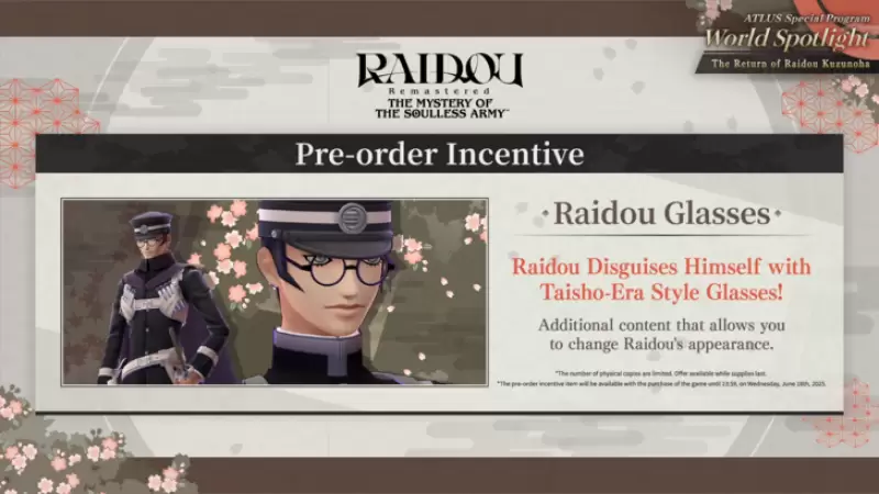 Raidou remastered pre-order at DLC