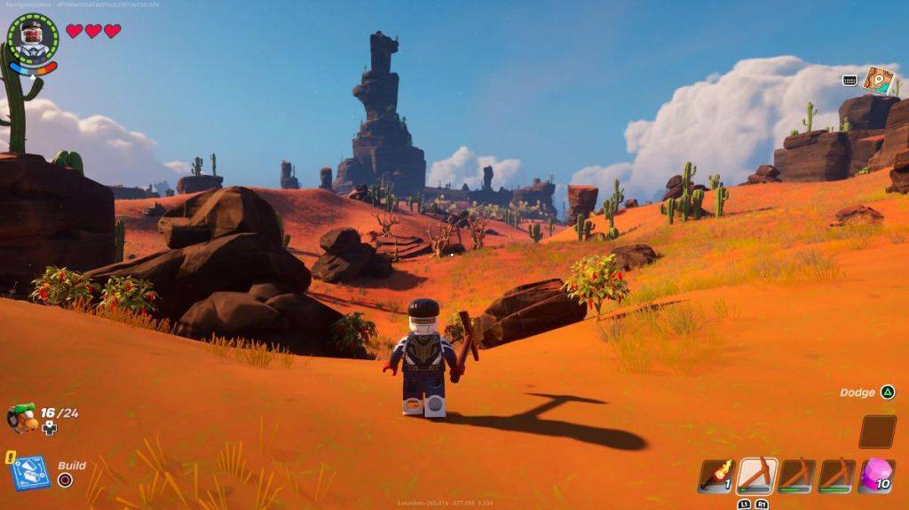 LEGO Fortnite中的沙漠生物群系,可在此找到弹性木材