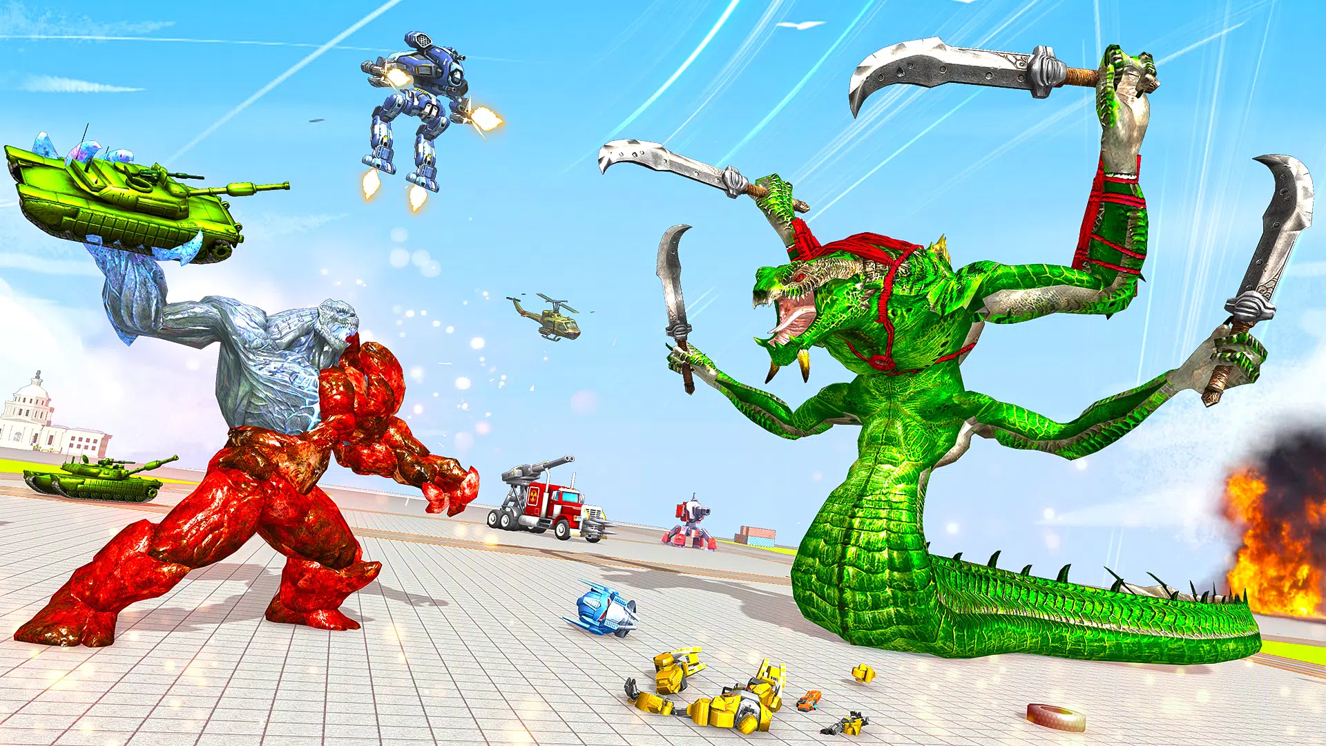 Snake Robot Game - Stone Robot Captura de pantalla 0