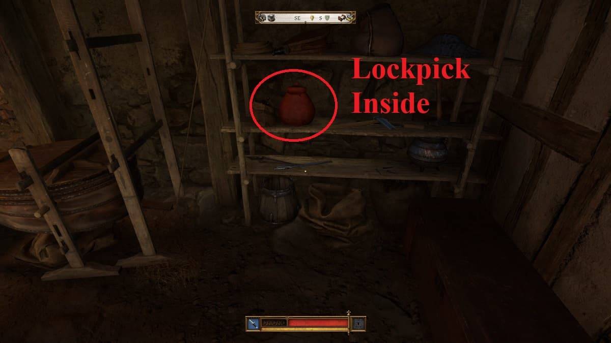 Lockpick location in Trosky kitchen