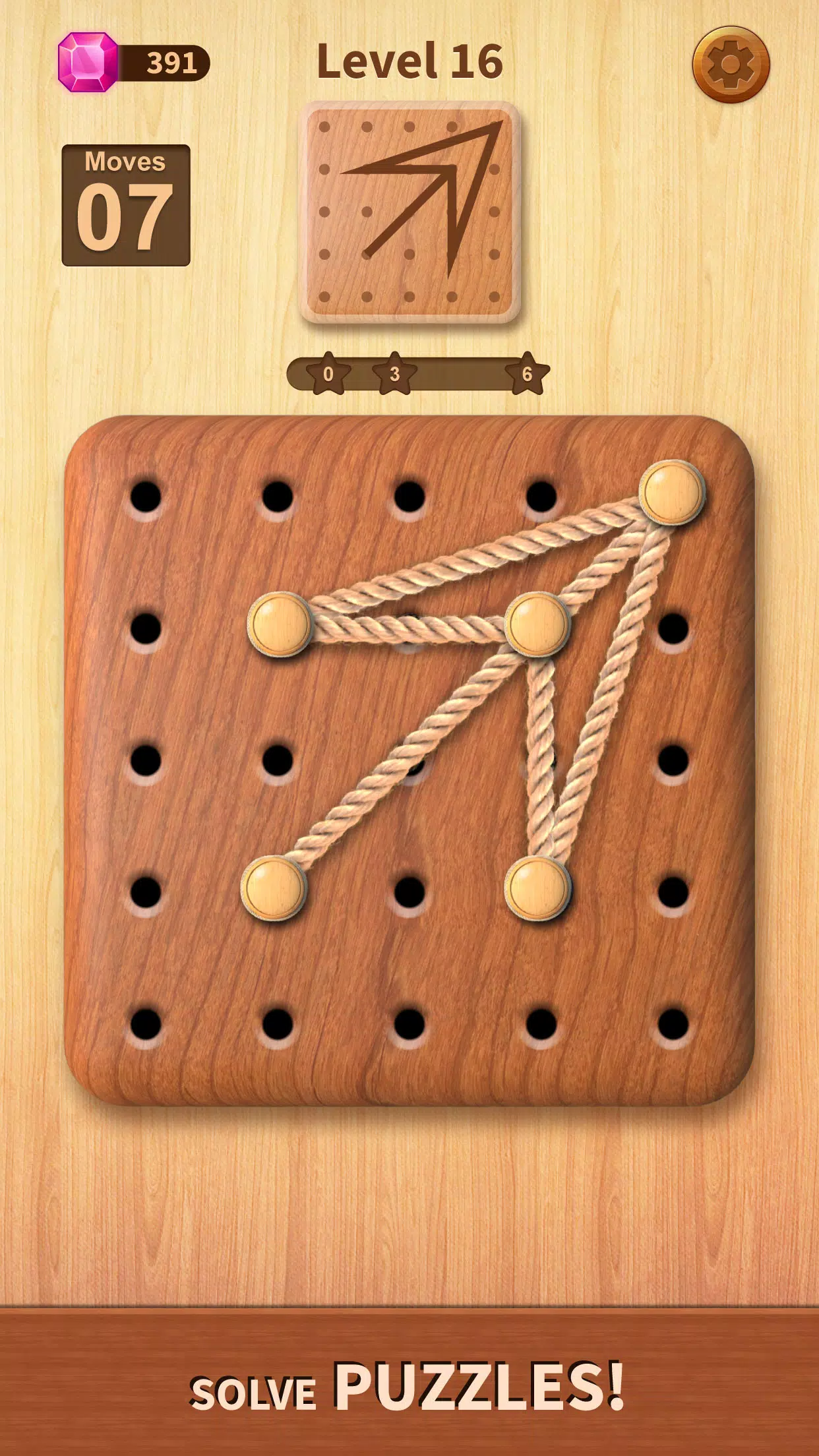 Rope Puzzle: Wooden Rope Games Captura de pantalla 0