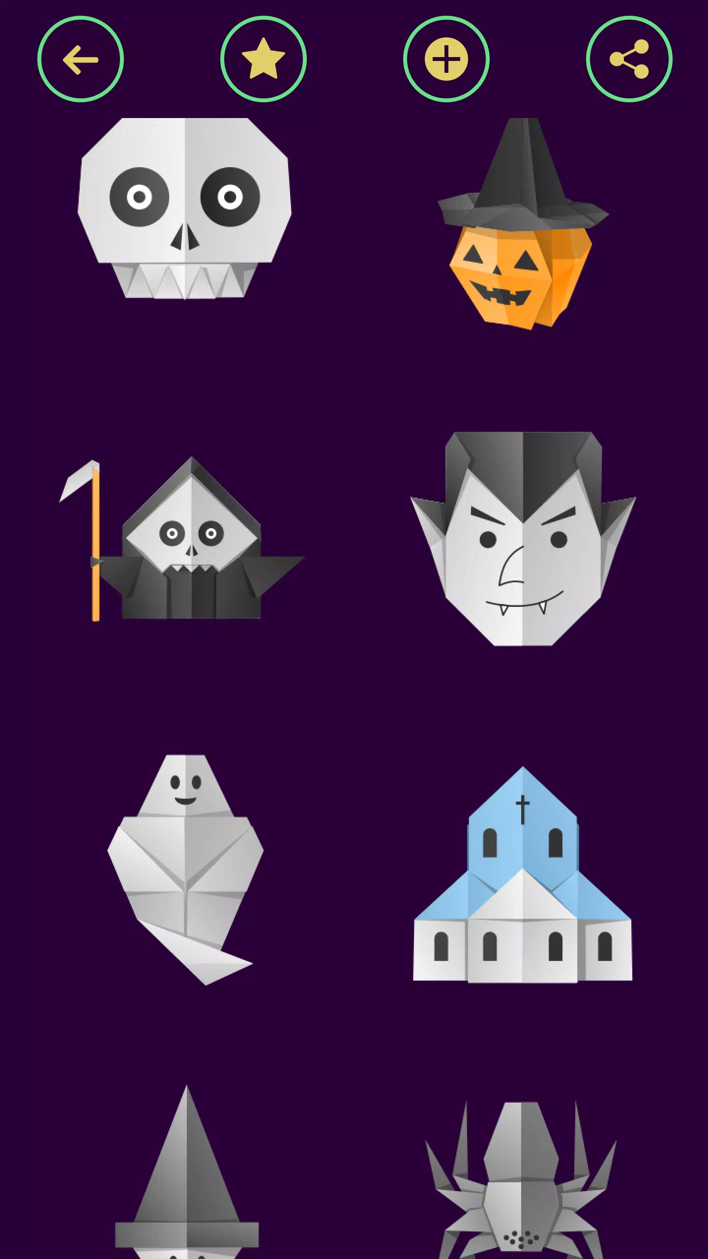 Origami Halloween Captura de tela 3