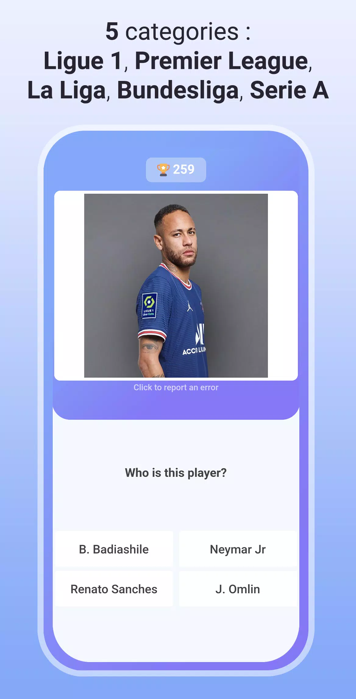 Quiz Soccer - Guess the name Capture d'écran 2