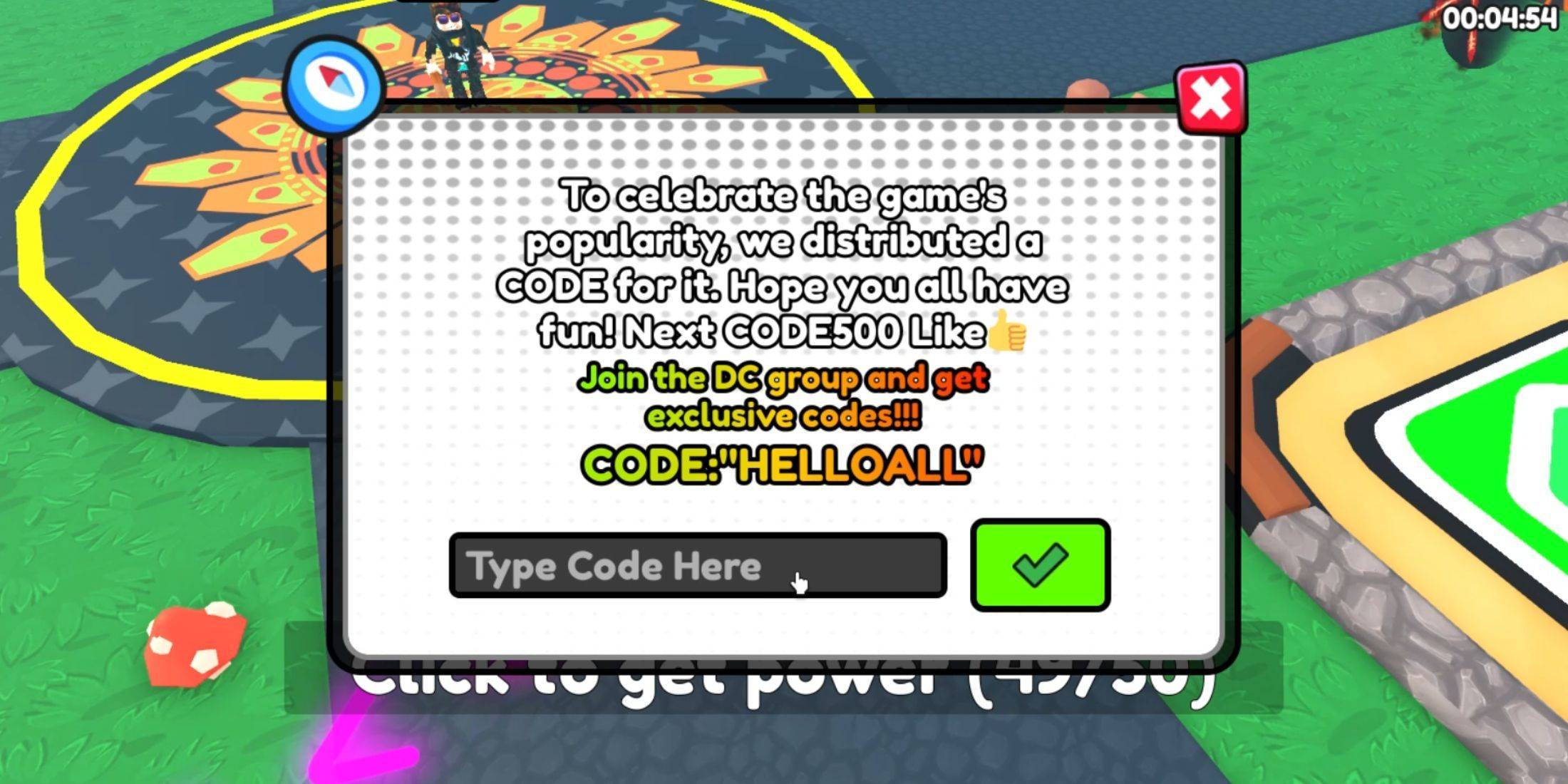 Image: Code Redemption Menu